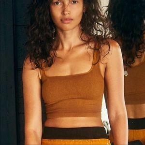 NWOT Free People Happiness Runs Square Neck Crop
